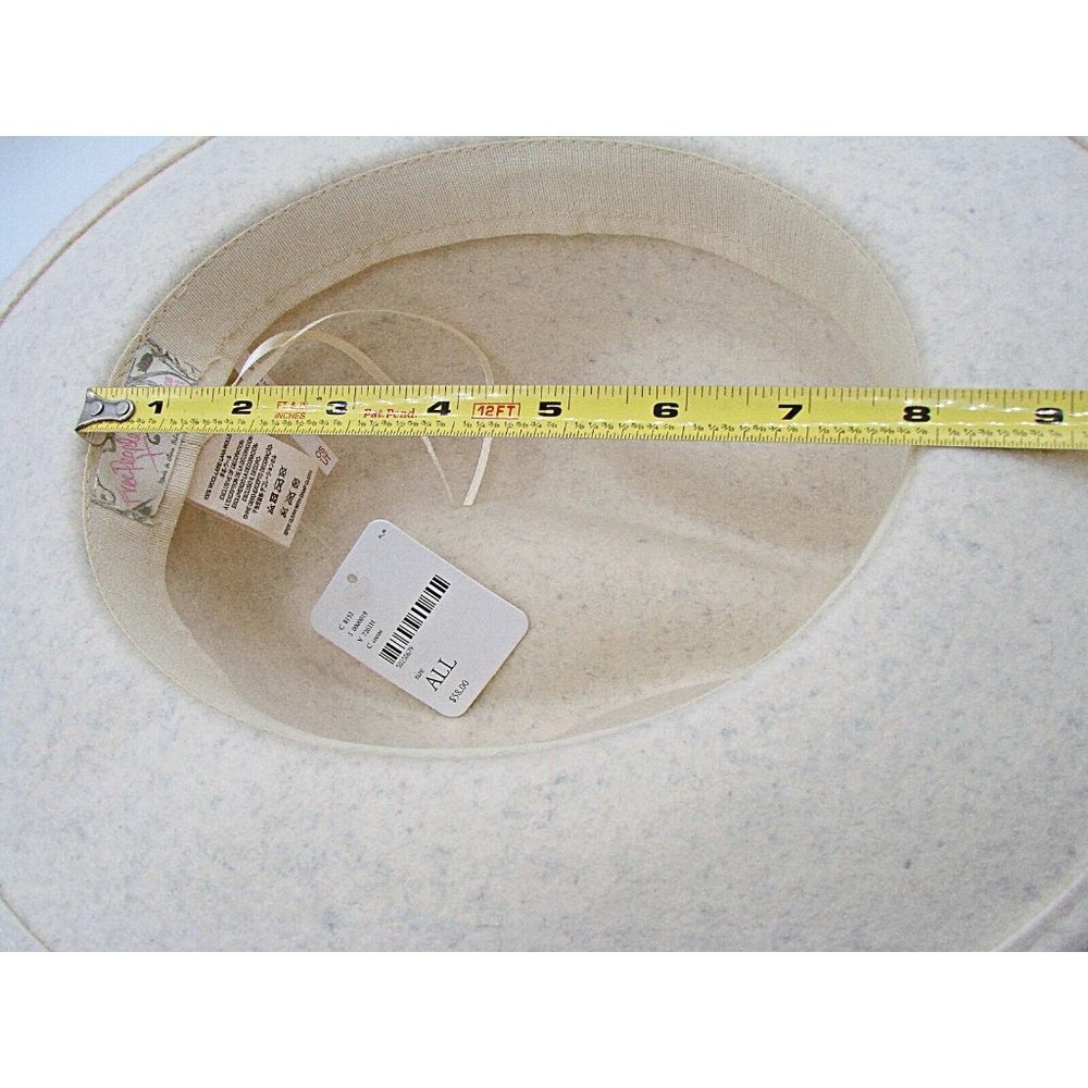 NEW Free People Wool Fedora Wyeth Rodeo Hat Off White One Size Western Boho NWT - Picture 12 of 13